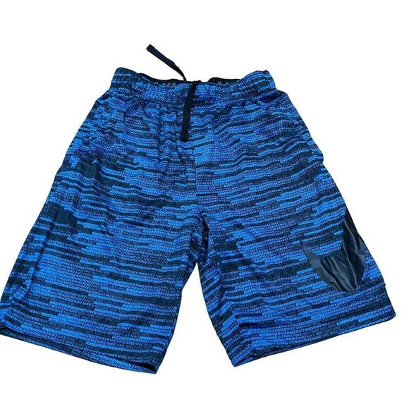 Nike Dri Fit Blue Logo Athletic Shorts - Picture 1 of 4